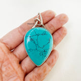 Turquoise Knot Silver Pendant