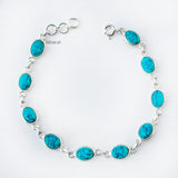 925 Silver Turquoise Bracelet – Handmade Gemstone Jewellery by Silberuh