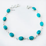 Sterling Silver Turquoise Bracelet for Women – Natural Healing Stone