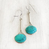 Turquoise Silver Drop Earring
