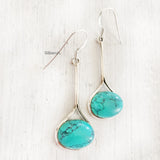 Turquoise Silver Drop Earring