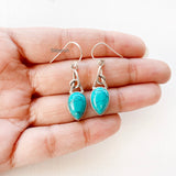 Turquoise Silver Knot Earring