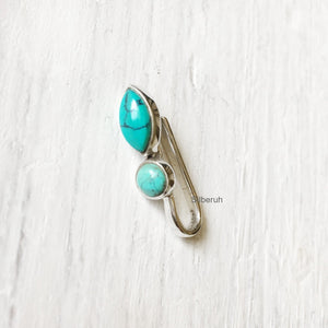 Turquoise Silver Nose Clip