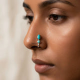 turquoise silver nose clip 925 non pierced India