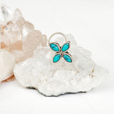 Turquoise Silver Nose Pin