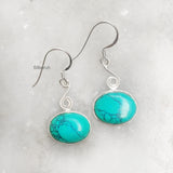 Turquoise Swirl Silver Earring