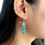 925 Silver Turquoise Drop Earrings
