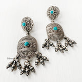 Turquoise Tribal Silver Earring