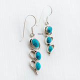 Turquoise Wave Silver Earring