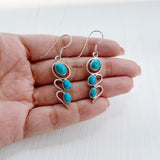 Turquoise Wave Silver Earring