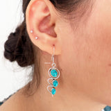 Turquoise Wave Silver Earring
