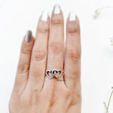 Twin Heart Silver Ring