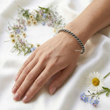 twisted silver kada India adjustable design