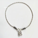 Twisted Wire Chain Silver Anklet