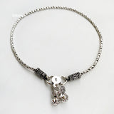 Twisted Wire Chain Silver Anklet