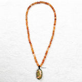 Unakite & Carnelian Beaded Necklace