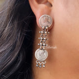 Victoria Empress Silver Oxidised Earring