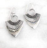 Warrior Silver Tribal Earring