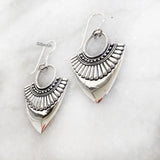 Warrior Silver Tribal Earring
