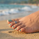 Wave Silver Adjustable Toe Ring
