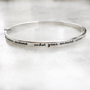 What Goes Around Comes Around Silver Bangle