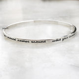 What Goes Around Comes Around Silver Bangle