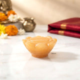 Yellow Aventurine Charan Paduka devotional artefact by Silberuh