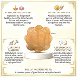 Yellow gemstone Charan Paduka for Diwali gifting and home temple décor