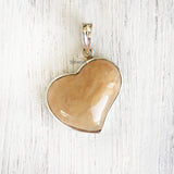 Yellow Aventurine Heart Silver Pendant