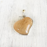 Yellow Aventurine Heart Silver Pendant