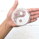 Natural Moroccan Selenite crystal charging plate for meditation and mindfulness