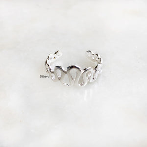 Zig Zag Silver Toe Ring
