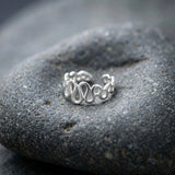 Handcrafted 925 silver zig zag toe ring by Silberuh