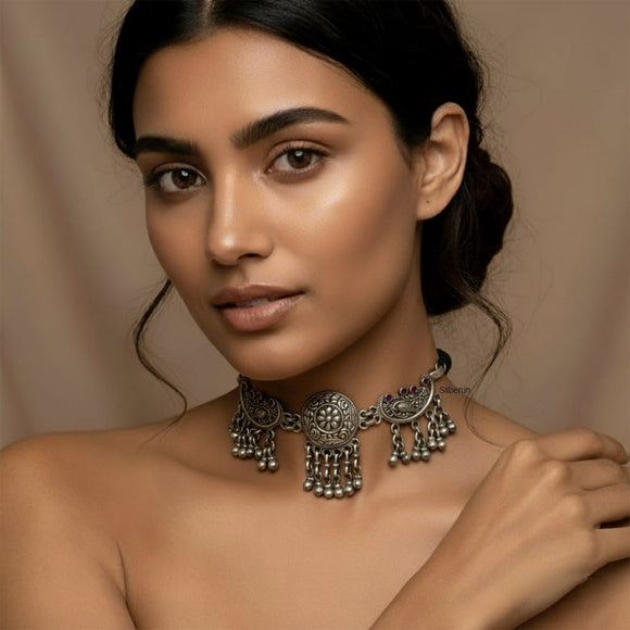 Borla Silver Choker Necklace