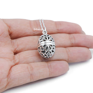 Filigree Silver Locket Pendant