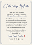 Lapis Lazuli SIlver Rakhi – Gift the Blessing of Wisdom