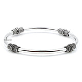 Silver Tribal Openable Bangle