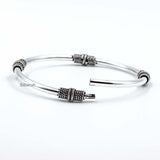 Silver Tribal Openable Bangle