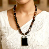 Handcrafted gemstone necklace in 925 sterling silver