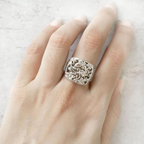 NATURE INSPIRED SILVER RING - SILBERUH