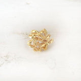 ORGANIC GOLD TONE SILVER RING - SILBERUH