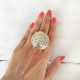 COCKTAIL SILVER DOME RING - SILBERUH