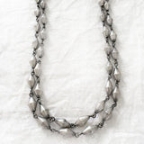 DHOLKI TWO LINE SILVER NECKLACE - SILBERUH