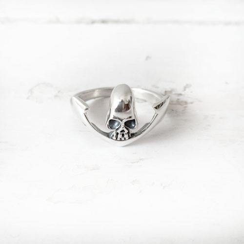 Rockabilly Skull Ring silver
