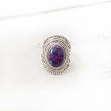 PURPLE COPPER TURQUOISE TRIBAL RING - SILBERUH