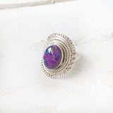 PURPLE COPPER TURQUOISE TRIBAL RING - SILBERUH