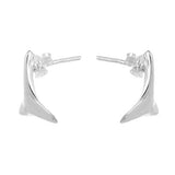 DOLPHIN TAIL SILVER STUD - SILBERUH