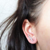 ZIGZAG SILVER EAR CLIMBER EARRING - SILBERUH