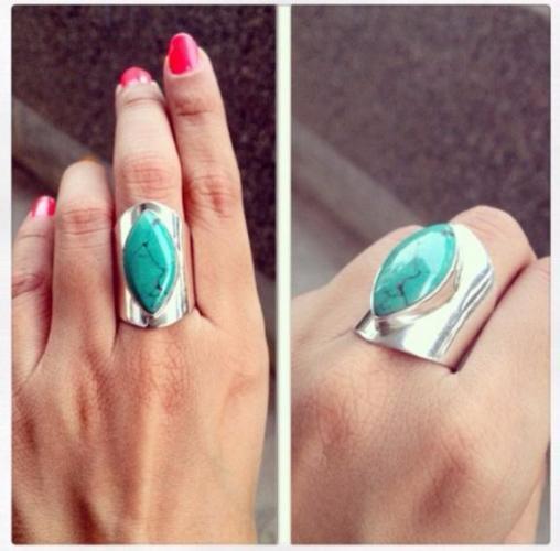 TURQUOISE BOHEMIAN SILVER RING