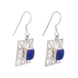 LAPIS LAZULI JALI SILVER EARRING - SILBERUH